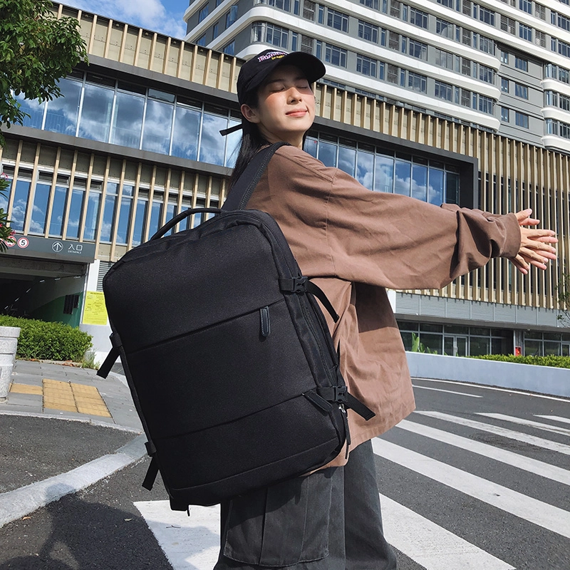 泰克森 大容量出行简约背包 尼龙 双肩包 常规 男女同款情侣款 黑色/粉色/白色/灰色/绿色