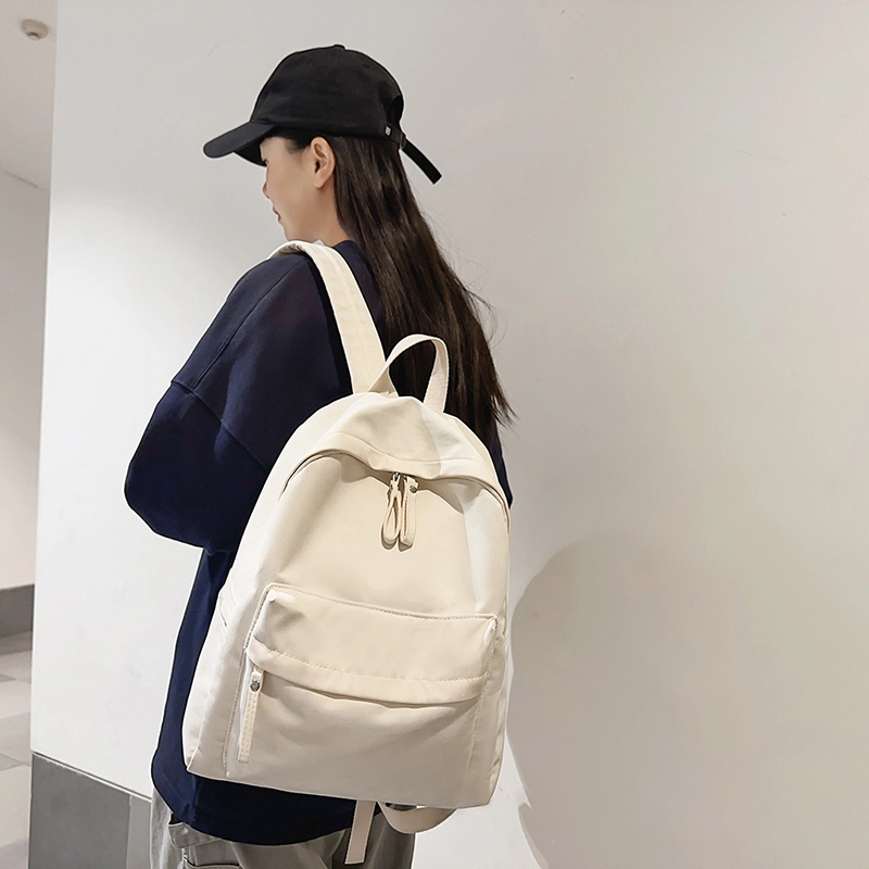 泰克森 大容量 百搭 潮流 休闲 尼龙 双肩包 常规 男女同款情侣款 白色/黑色/酒红色/卡其色/绿色