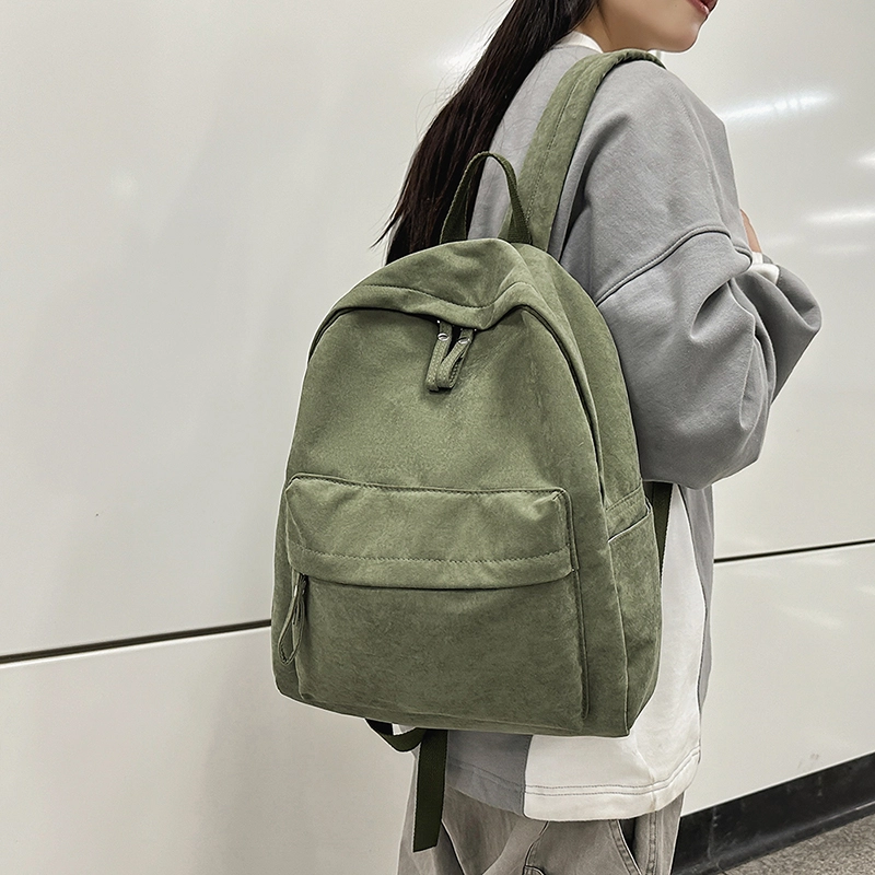 泰克森 大容量 百搭 潮流 休闲 尼龙 双肩包 常规 男女同款情侣款 白色/黑色/酒红色/卡其色/绿色