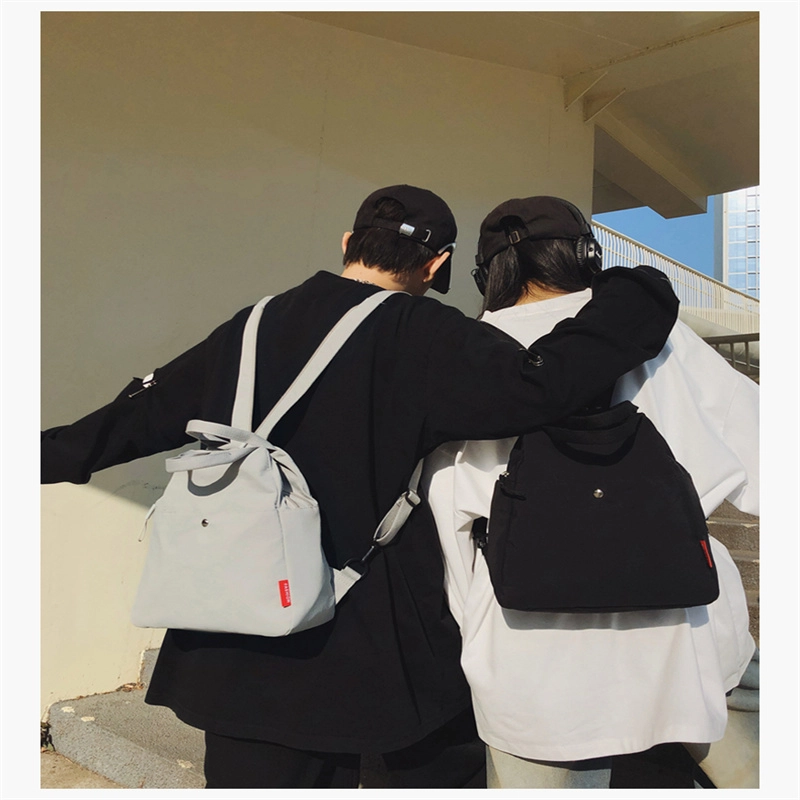 泰克森 休闲/高颜值百搭 尼龙 双肩包 常规 男女同款情侣款 乳白色/灰色/黑色/军绿色