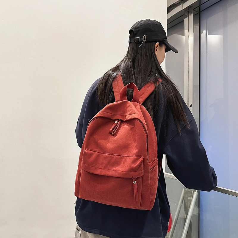 泰克森 大容量 百搭 潮流 休闲 尼龙 双肩包 常规 男女同款情侣款 白色/黑色/酒红色/卡其色/绿色