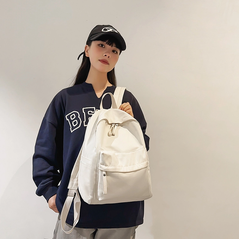 泰克森 大容量 百搭 潮流 休闲 尼龙 双肩包 常规 男女同款情侣款 白色/黑色/酒红色/卡其色/绿色
