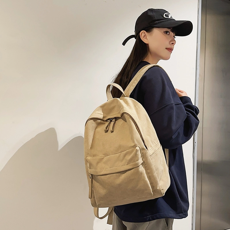 泰克森 大容量 百搭 潮流 休闲 尼龙 双肩包 常规 男女同款情侣款 白色/黑色/酒红色/卡其色/绿色