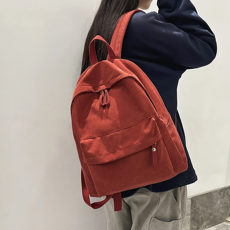 泰克森 大容量 百搭 潮流 休闲 尼龙 双肩包 常规 男女同款情侣款 白色/黑色/酒红色/卡其色/绿色