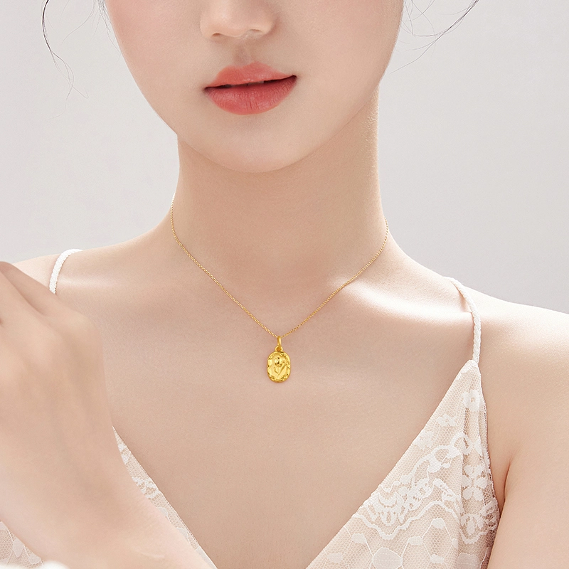 央创时尚 郁金香 新中式轻奢 精致 足金 按克计价 黄金项链 女款 礼盒