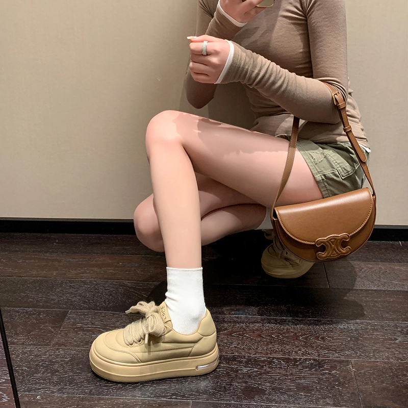 通勤日常舒适潮流个性松糕厚底系带 防滑耐磨 低帮 板鞋 女款