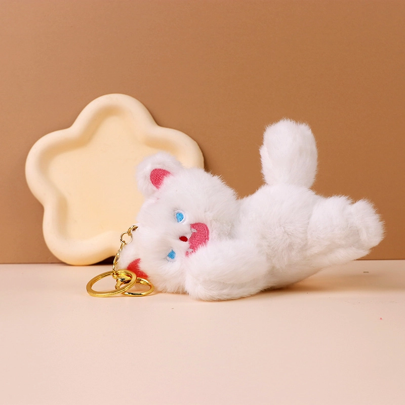 祎步康 卡通可爱炸毛小猫 毛绒 挂件 男女同款情侣款