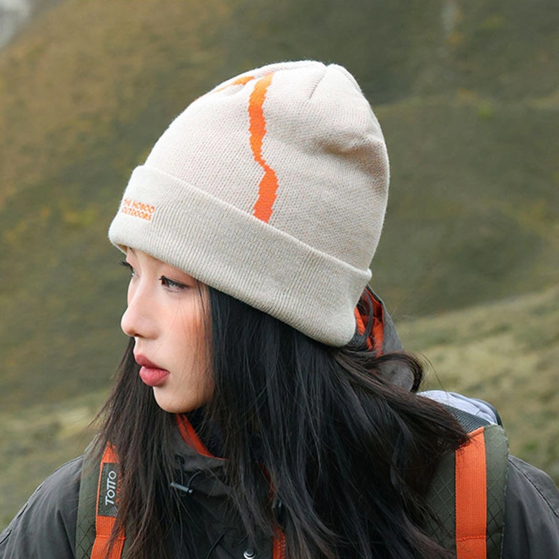 祎步康 原创户外登山字母爬山护耳保暖 腈纶 绒线帽 男女同款情侣款