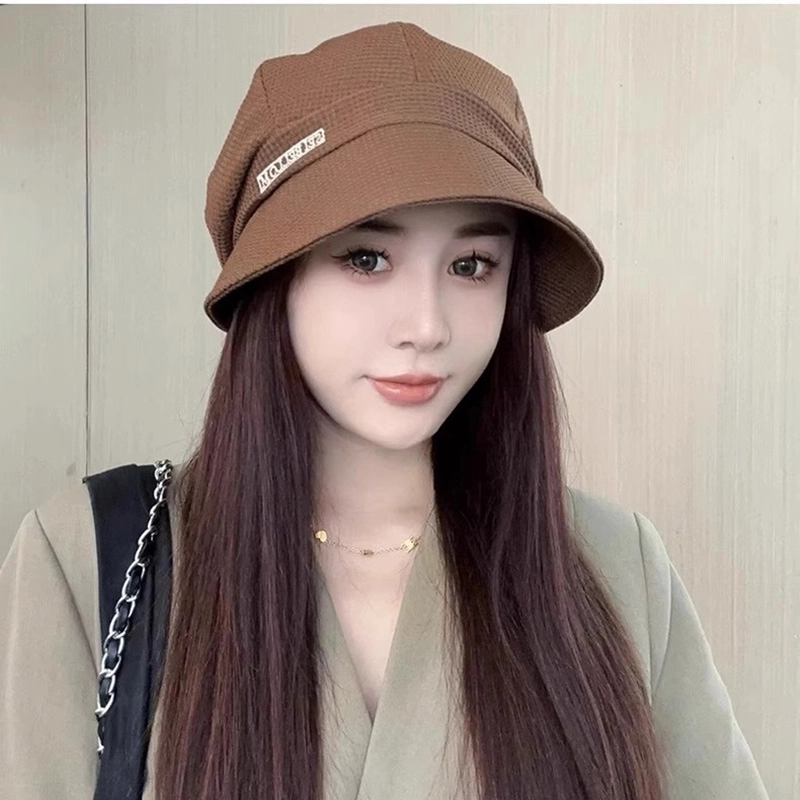 祎步康 韩式秋冬款八角帽纯色显脸小盆帽气质百搭帽 棉 贝雷帽 女款