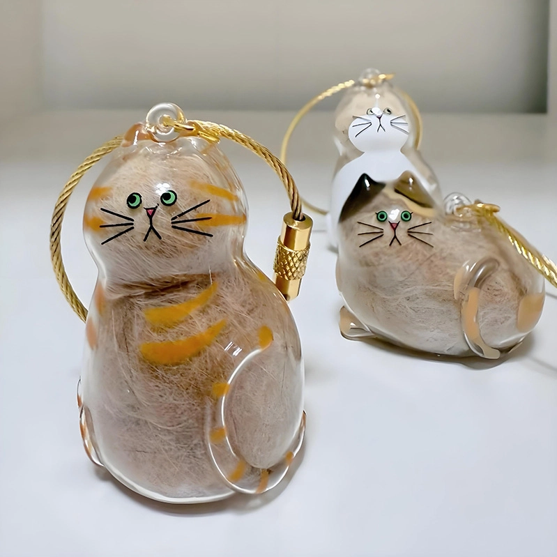 祎步康 猫咪透明毛发存放胶囊高颜值 塑胶 挂件 男女同款情侣款