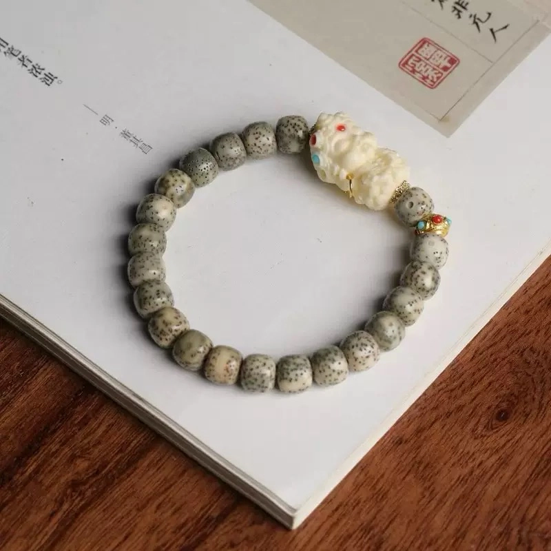 弘浪 国潮民族风度母转运珠招财纳福八方来财诸事顺利平安喜乐岁岁平安国风国潮设计 星月菩提 手串 男女同款情侣款