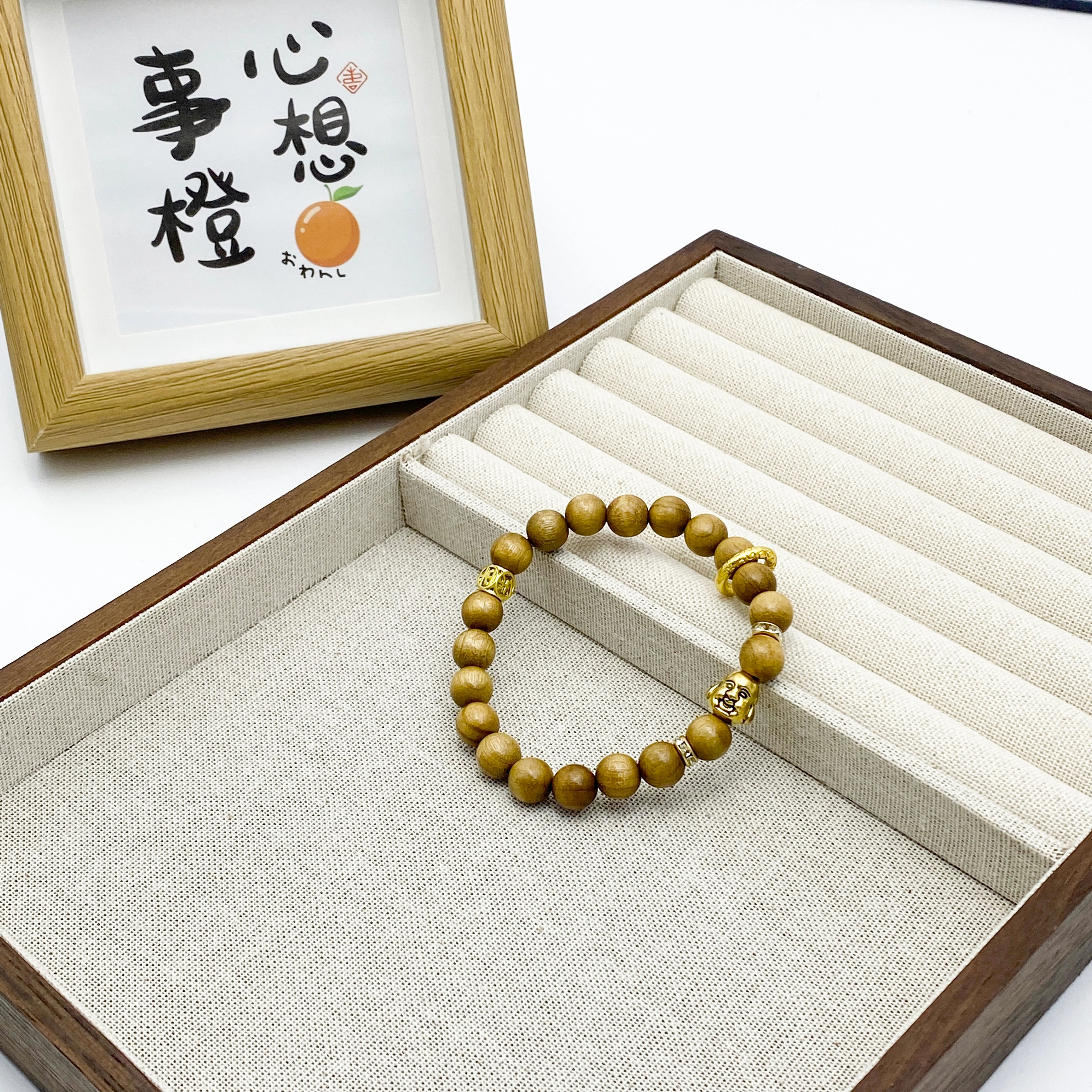 弘浪 国潮新中式小众原创招财如意藏式转运圆满 招财纳福 祥瑞赐福转运 中国风 福禄吉祥财源广进 八方来财 檀木 手串 男女同款情侣款