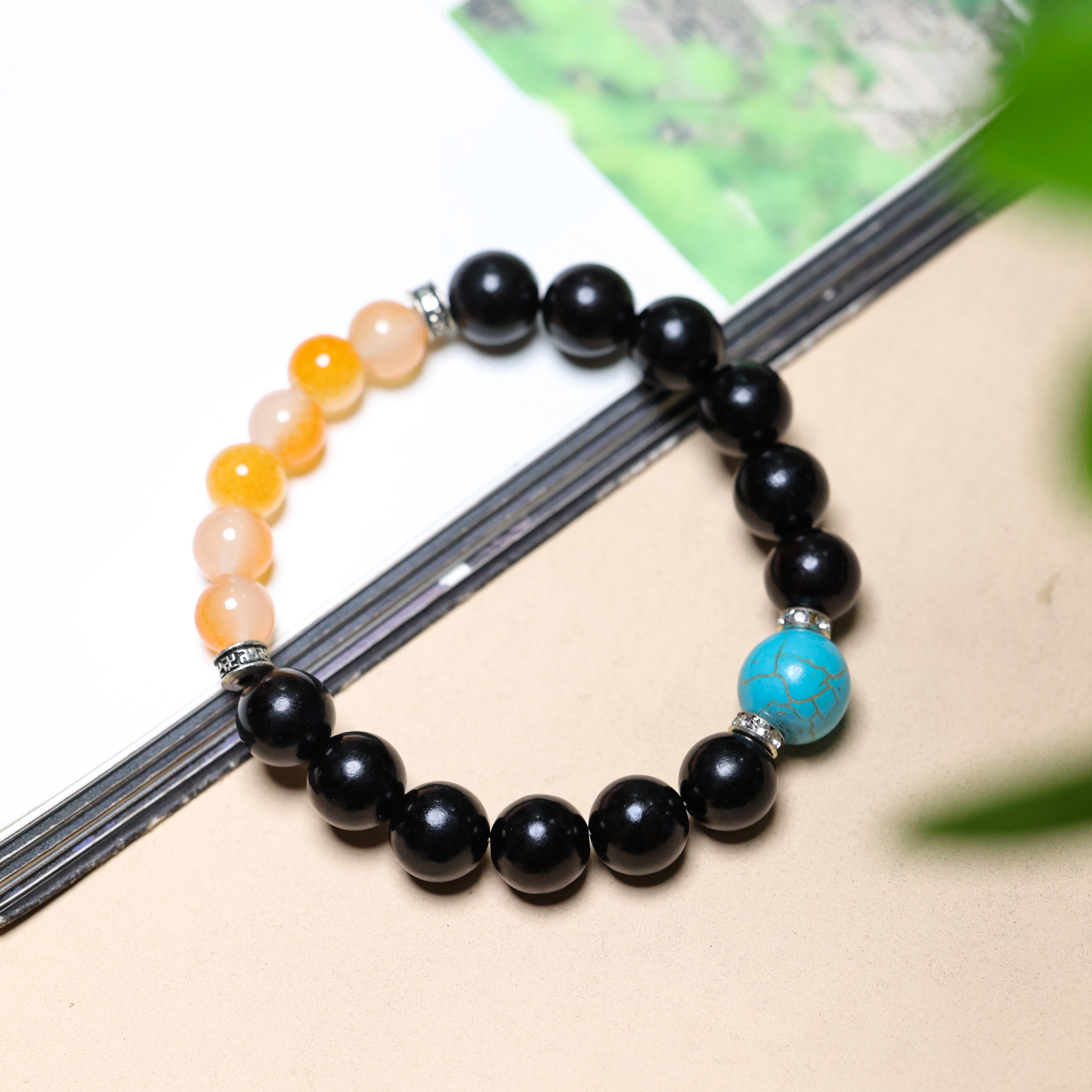 弘浪 新中式国风时来运转飞黄腾达八方来财招财纳福小众设计轻奢百搭 黑檀 手串 男女同款情侣款