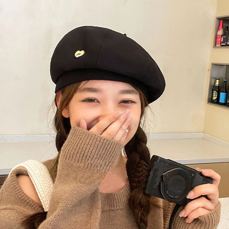 优幽兰 复古美拉德氛围感保暖时尚百搭高级感英伦风显脸小八角帽韩系气质优雅甜美 聚酯纤维 贝雷帽 女款