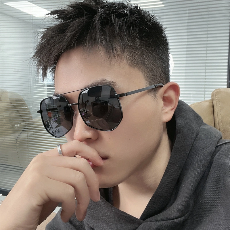 优幽兰 休闲小众个性大脸显小墨镜街拍旅游氛围感韩版时尚素颜圆脸气质潮流防晒开车穿搭 方形 太阳镜 男女同款情侣款