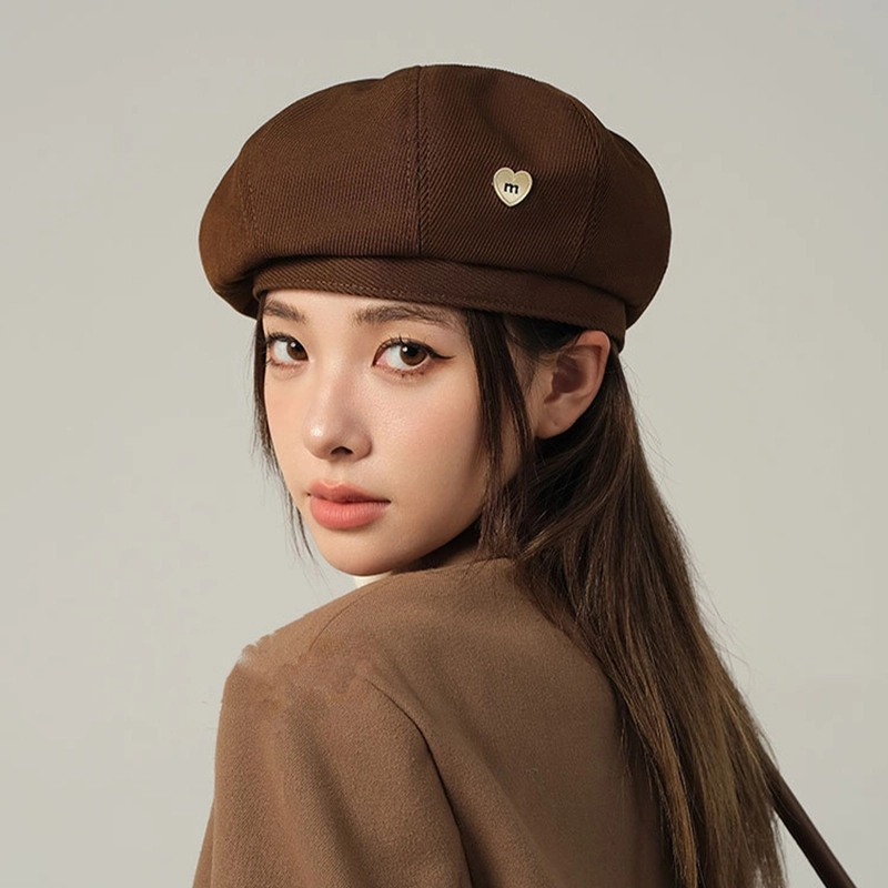 优幽兰 复古美拉德氛围感保暖时尚百搭高级感英伦风显脸小八角帽韩系气质优雅甜美 聚酯纤维 贝雷帽 女款