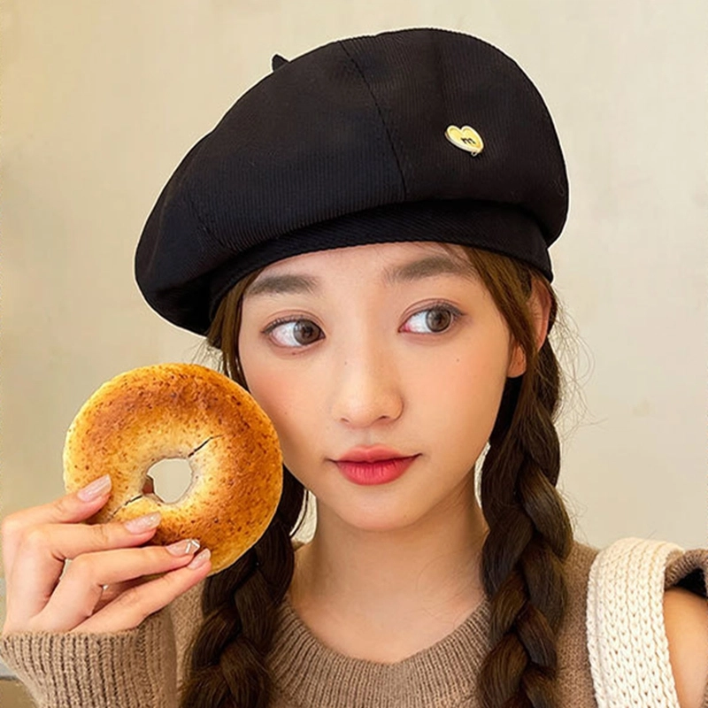 优幽兰 复古美拉德氛围感保暖时尚百搭高级感英伦风显脸小八角帽韩系气质优雅甜美 聚酯纤维 贝雷帽 女款