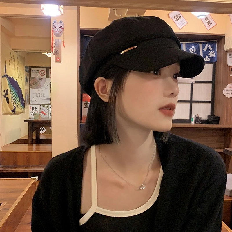 优幽兰 韩版显脸小 防风防寒加厚保暖高级感小众 贝雷帽 女款