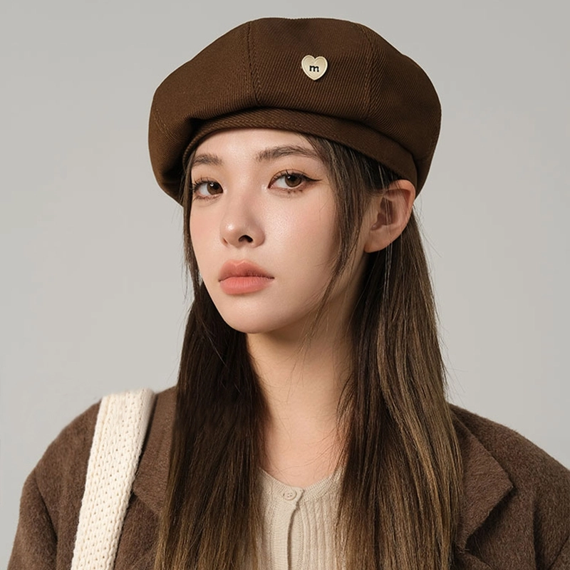 优幽兰 复古美拉德氛围感保暖时尚百搭高级感英伦风显脸小八角帽韩系气质优雅甜美 聚酯纤维 贝雷帽 女款