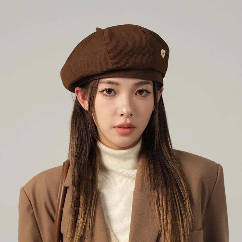 优幽兰 复古美拉德氛围感保暖时尚百搭高级感英伦风显脸小八角帽韩系气质优雅甜美 聚酯纤维 贝雷帽 女款