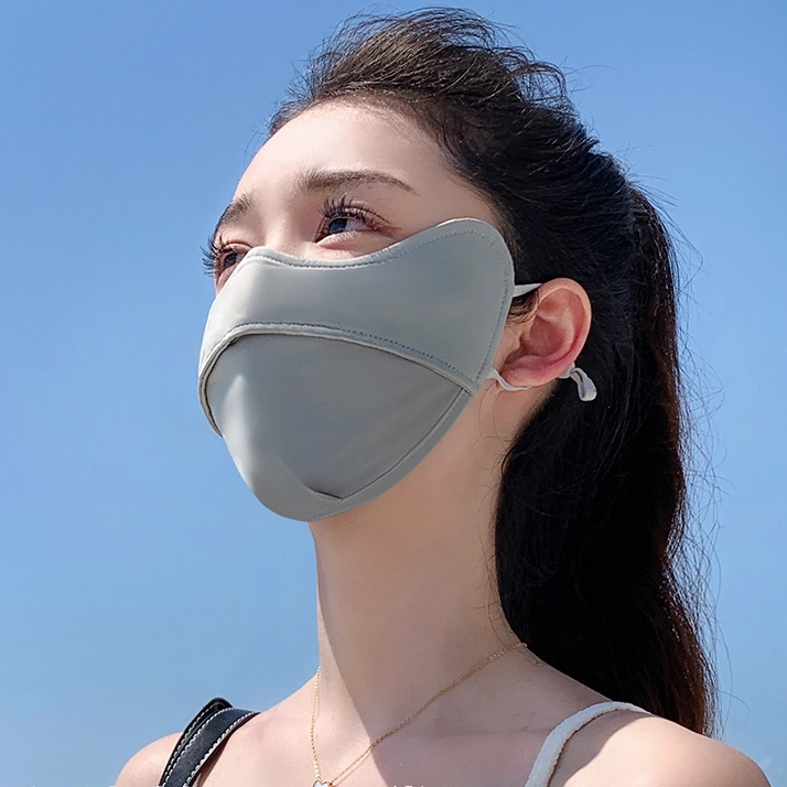 优幽兰 时尚简约薄款防紫外线立体全脸护眼角户外防尘遮阳口罩高颜值显脸小透气舒适脸罩 锦纶 防晒面罩 男女同款情侣款