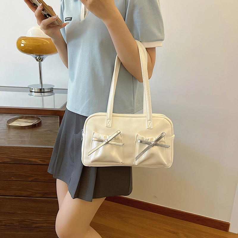 凡思曼 时尚蝴蝶结百搭时尚设计感 手提菜篮子包托特包 女款