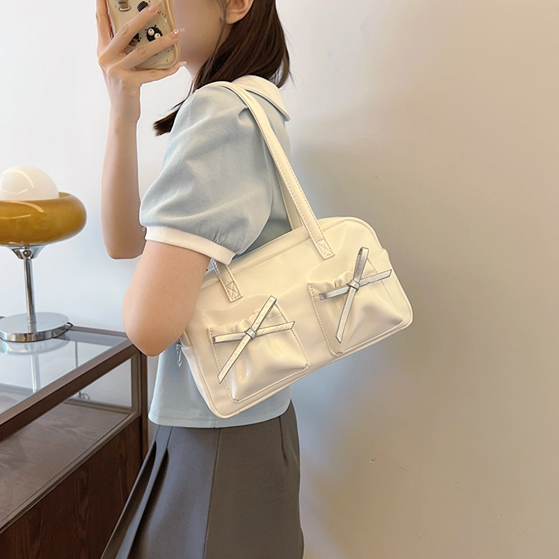 凡思曼 时尚蝴蝶结百搭时尚设计感 手提菜篮子包托特包 女款