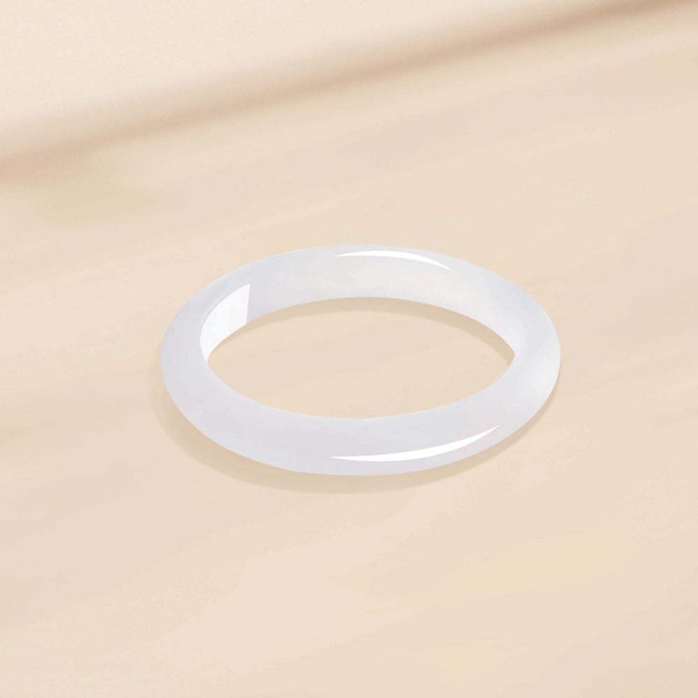 【高品质】 金师傅 珠宝 玛瑙青山黛白月光  新中式国潮汉服设计旗袍古香古色 清爽冰透显白水润 玉髓 玉石手镯 女款 闺蜜同款 情人送礼