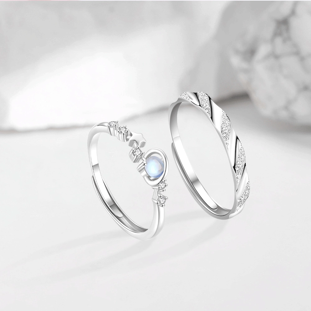 【精选高品质】 金师傅 爱意永恒对戒 莫比乌斯幻彩星球 浪漫时尚精致气质简约百搭 小众轻奢设计高级#好运 玻璃猫眼 戒指 男女同款情侣款