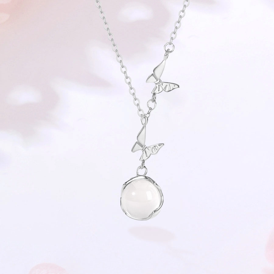 【精选高品质】 金师傅 羽你相伴 天使之羽吊坠 跳动的心梦幻森系浪漫 气质优雅甜美简约百搭 小众轻奢设计高级#好运 玻璃猫眼 项链 女款