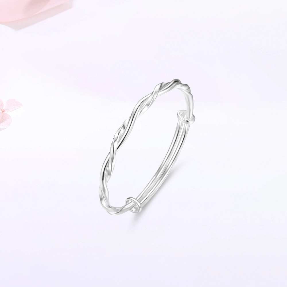 【精选高品质】 金师傅 莫比乌斯白月光叠戴套装 一步一响吉祥如意新中式气质优雅大方百搭 小众轻奢设计高级感#好运 玻璃猫眼 手镯 女款