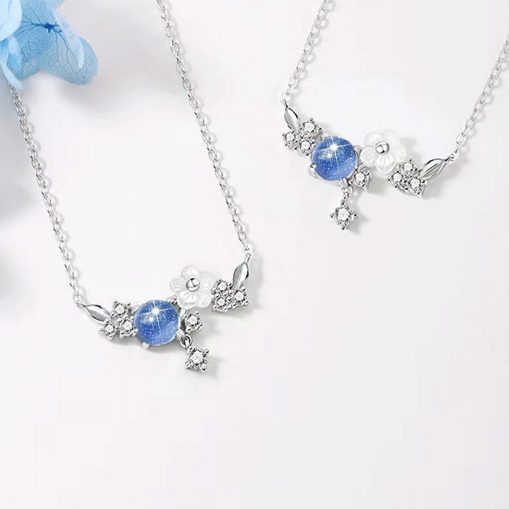 【S925银|甄选高品质】 金师傅 山茶花锁骨链 花未央 森系梦幻小众温柔仙气氛围感花朵 气质甜美简约百搭高级#好运 琉璃 项链 女款