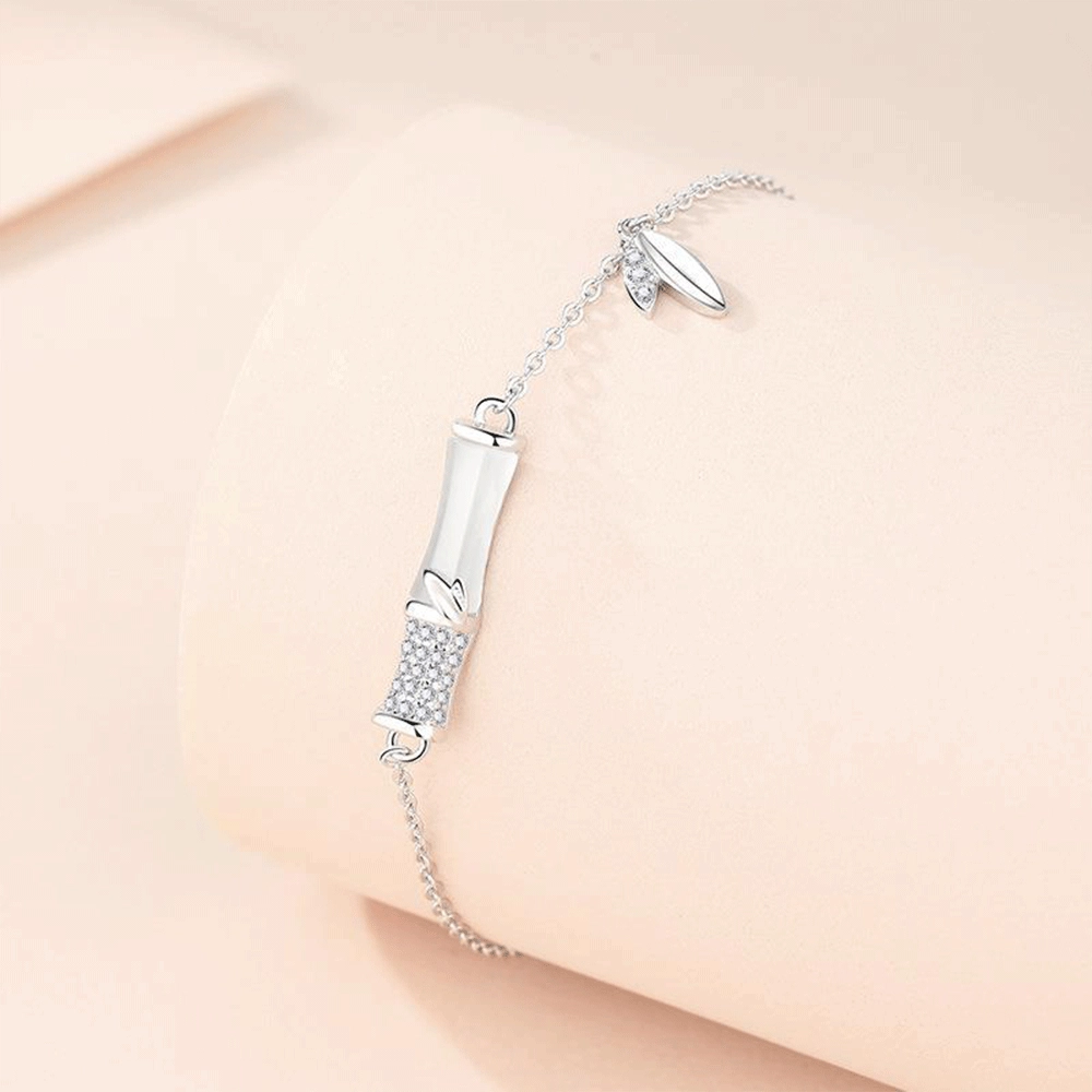 【S999纯银|甄选高品质】 金师傅 平安锁套装 招财纳福竹韵 节节高升平安喜乐新中式精致气质优雅清冷小众轻奢高级 玻璃猫眼 项链 女款