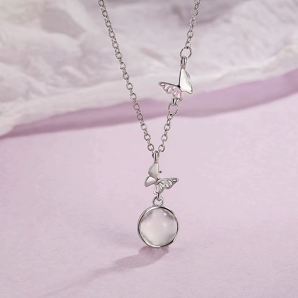 【甄选高品质】 金师傅 吉祥如意套装 灵动蝴蝶福袋 万事如意招财纳福新中式国潮高级简约百搭#好运 玉髓 项链 男女同款情侣款