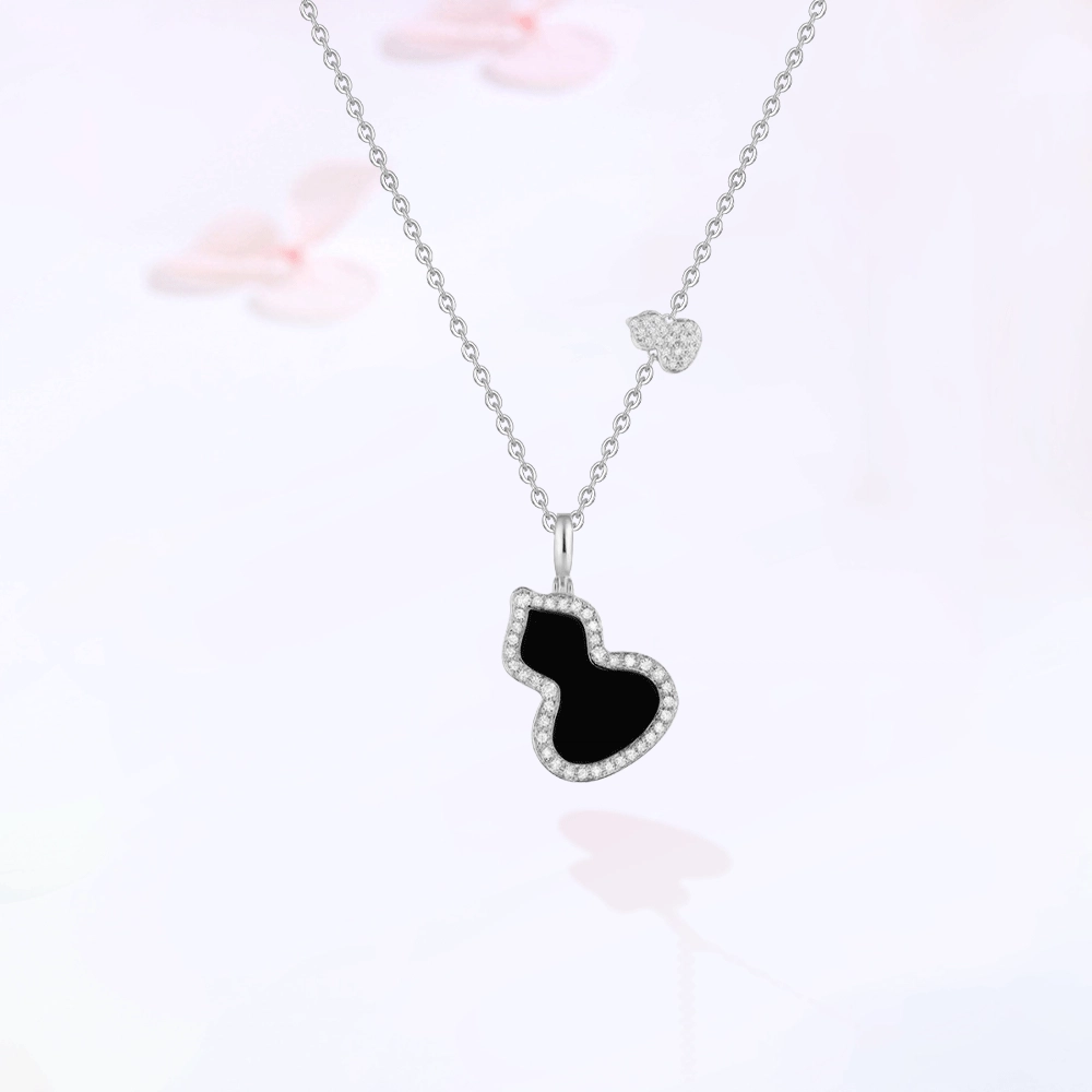 【幸运女神|甄选高品质】 金师傅 福禄四叶草套装 麒麟葫芦招财转运 轻奢小众优雅气质贵气高级百搭通勤#好运 玛瑙 项链 女款