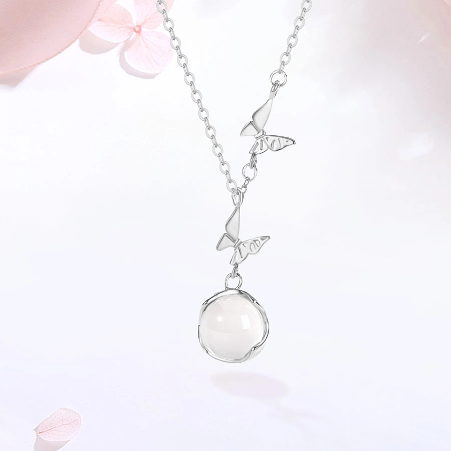 【精选高品质】 金师傅 羽你相伴 天使之羽吊坠 跳动的心梦幻森系浪漫 气质优雅甜美简约百搭 小众轻奢设计高级#好运 玻璃猫眼 项链 女款