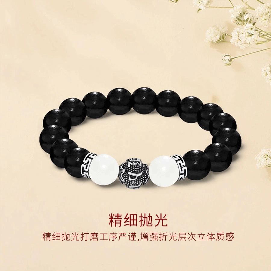 金师傅 考研上岸新中式复古名族风文艺转运珠文玩 平安纳福 招桃花 黑檀 手串 男女同款情侣款