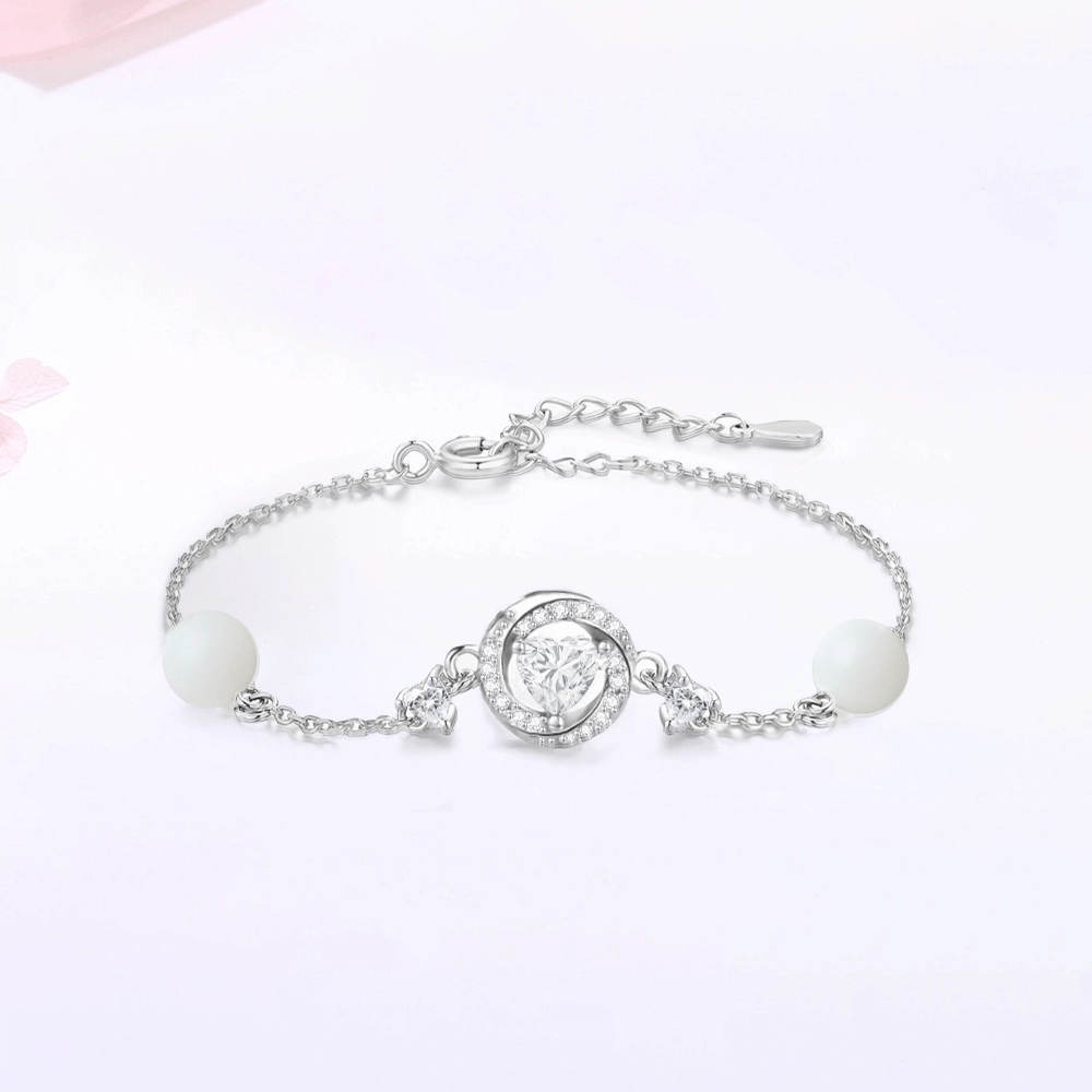 【精选高品质|怦然心动】 金师傅 莫比乌斯手链 跳动的心三秒心动时尚气质简约百搭小众轻奢高级#好运 白玉菩提 手链 女款