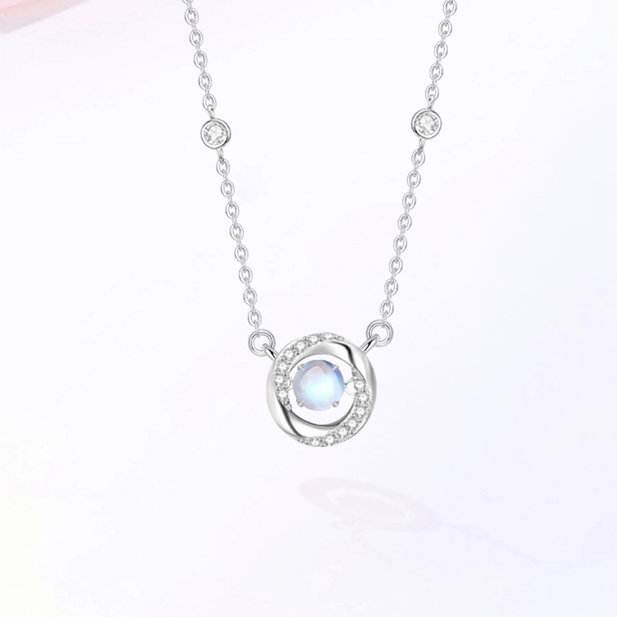 【高品质】 金师傅 莫比乌斯锁骨链 无限爱意跳动的心 浪漫梦幻时尚精致气质优雅甜美 小众轻奢设计高级#好运 玻璃猫眼 项链 女款