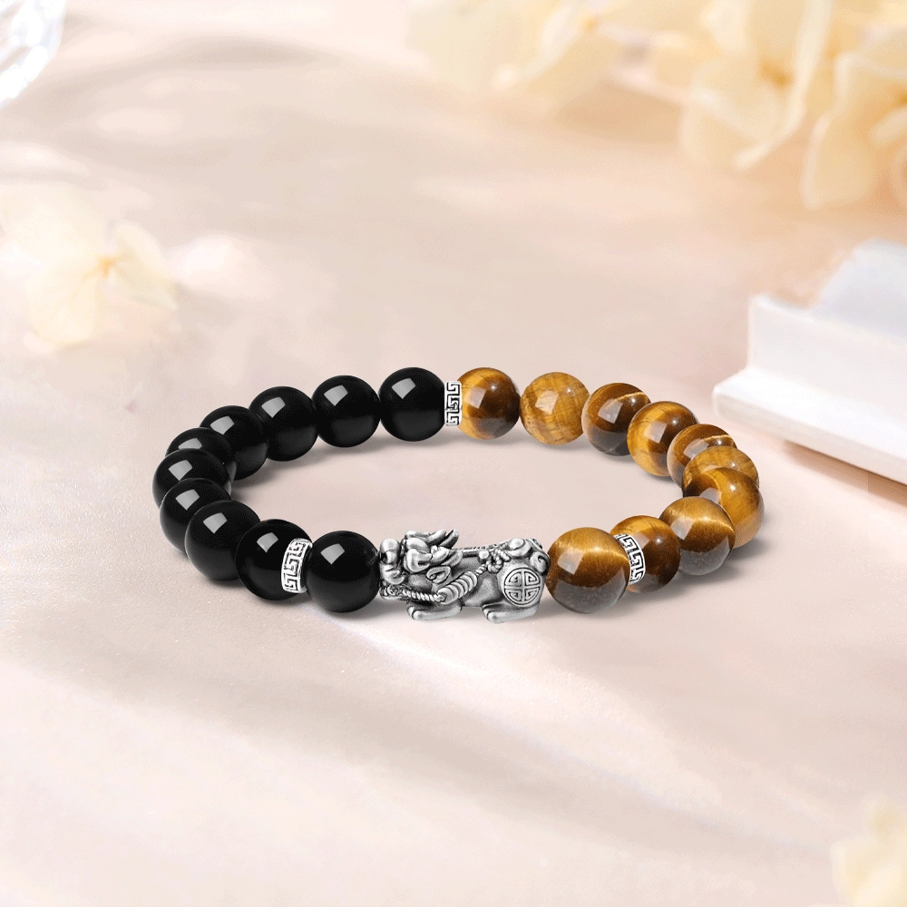 【S999足银|甄选高品质】 金师傅 降虎貔貅串珠 八方来财时来运转 新中式国潮气质复古文艺气质百搭 菩提根 手串 男女同款情侣款