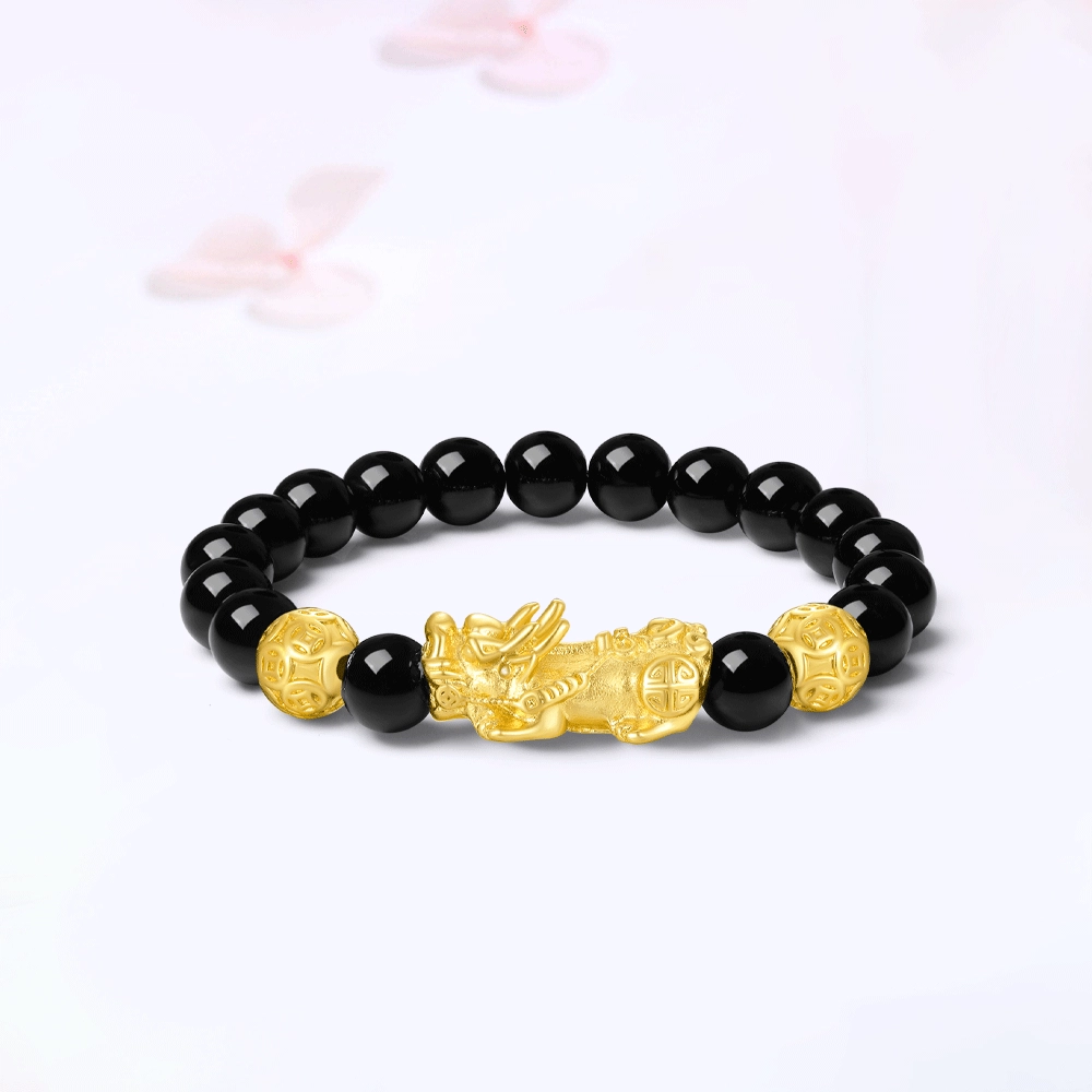 金师傅 招财纳福貔貅套装 时来运转佛珠 新中式禅意复古民族气质简约文玩盘玩#好运 檀木 手串 男女同款情侣款