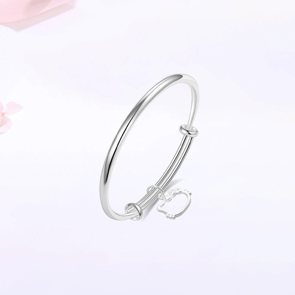 【S999足银|精选高品质】 金师傅 素圈猫咪 吉祥如意福气满满 萌趣创意招财猫 新中式国潮小众轻奢高级 气质甜美可爱百搭 可调节手镯 女款