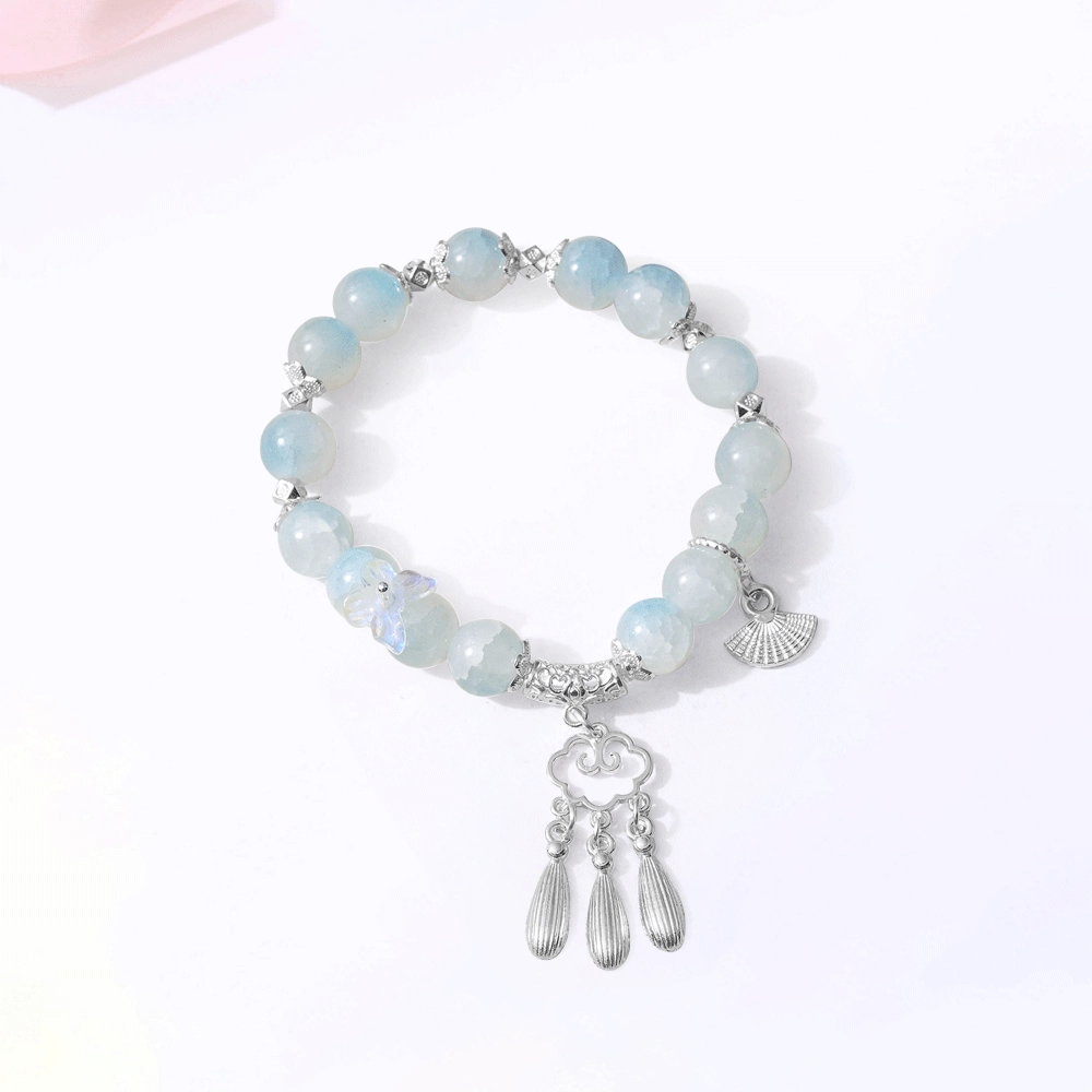 【甄选高品质】 金师傅 蝴蝶平安流苏串珠 吉祥如意 平安喜乐 时来运转新中式国潮复古气质百搭小众高级#好运 琉璃 手串 男女同款情侣款