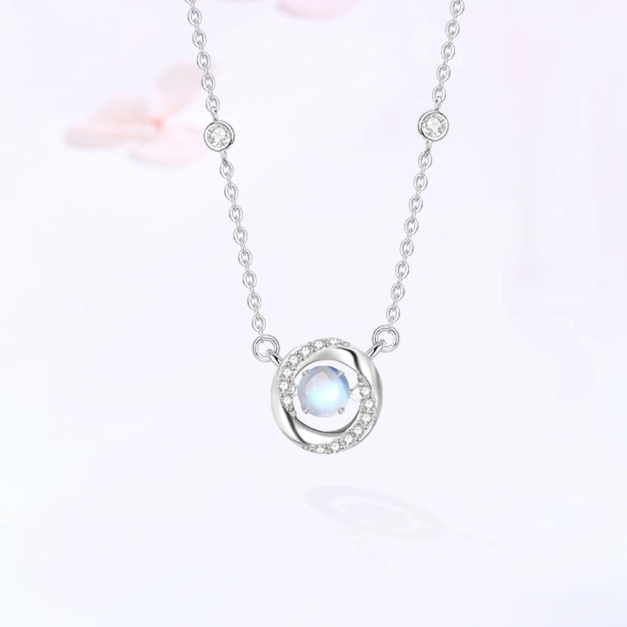 【高品质】 金师傅 莫比乌斯锁骨链 无限爱意跳动的心 浪漫梦幻时尚精致气质优雅甜美 小众轻奢设计高级#好运 玻璃猫眼 项链 女款