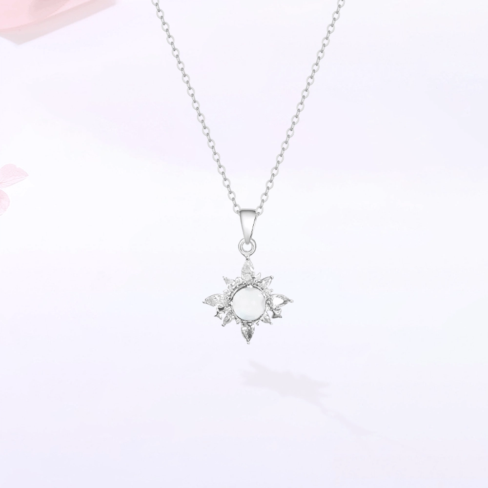 【S999银|甄选高品质】 金师傅 白月光锁骨链 璀璨爆闪太阳花 气质清冷法式简约百搭日常 小众轻奢高级#好运 玉髓 项链 女款