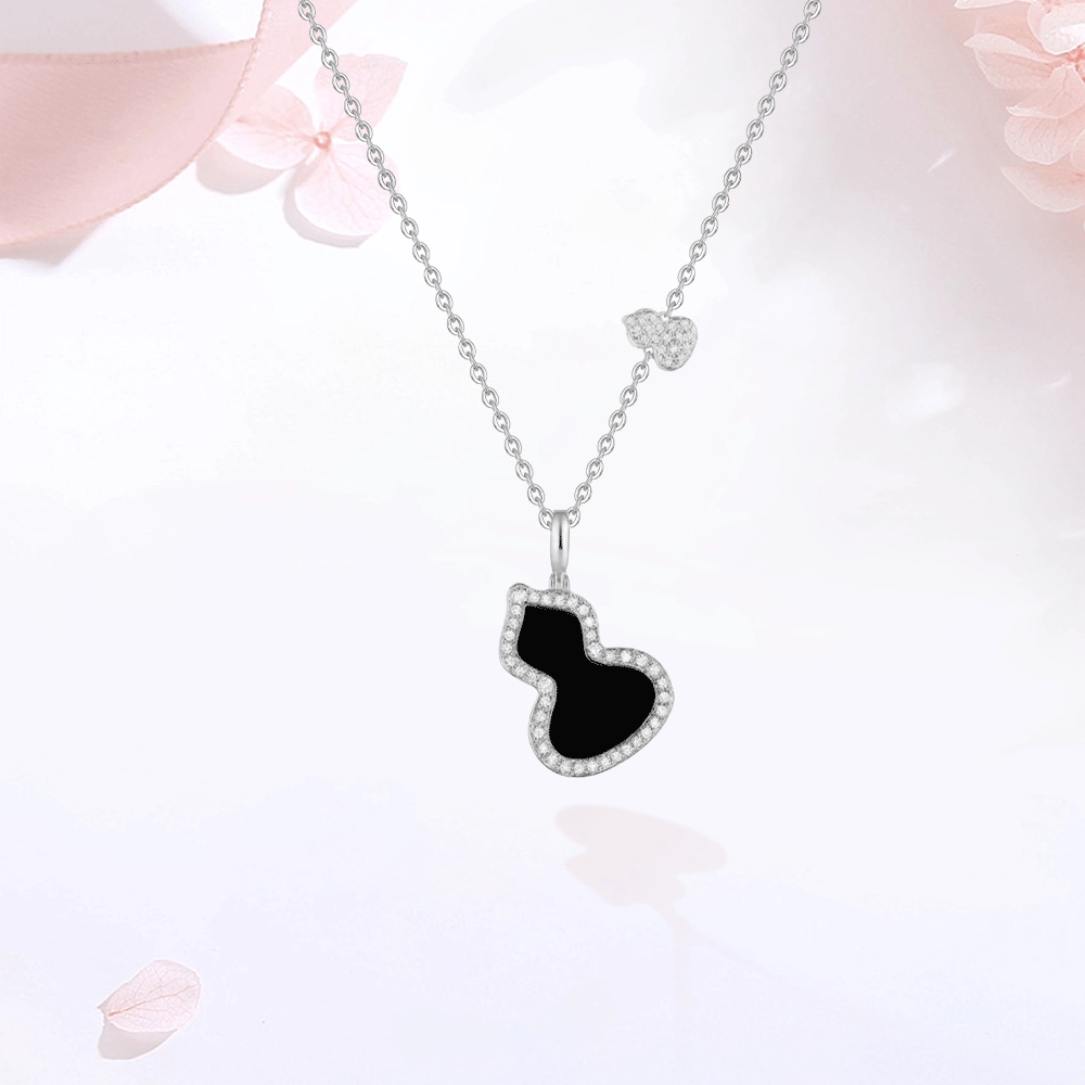 【幸运女神|甄选高品质】 金师傅 福禄四叶草套装 麒麟葫芦招财转运 轻奢小众优雅气质贵气高级百搭通勤#好运 玛瑙 项链 女款