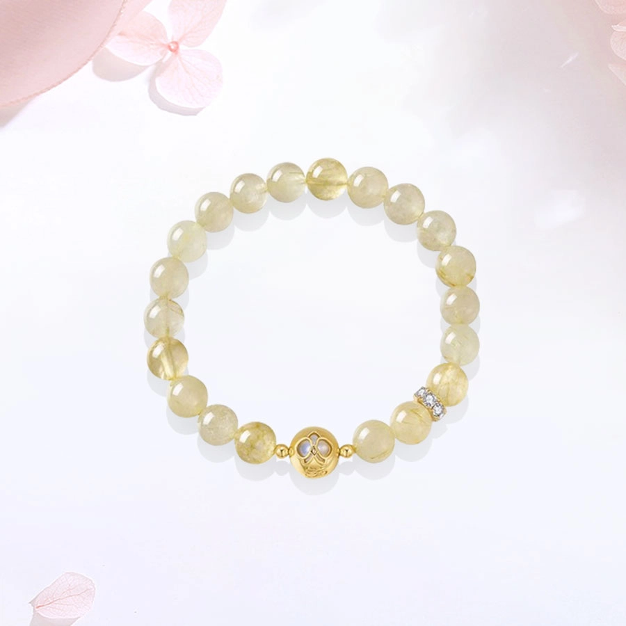 【八方开财】 金师傅 蝴蝶兰 时来运转招财纳福 财源广进新中式国潮气质百搭 小众轻奢高级#好运天然 黄水晶 手串 男女同款情侣款