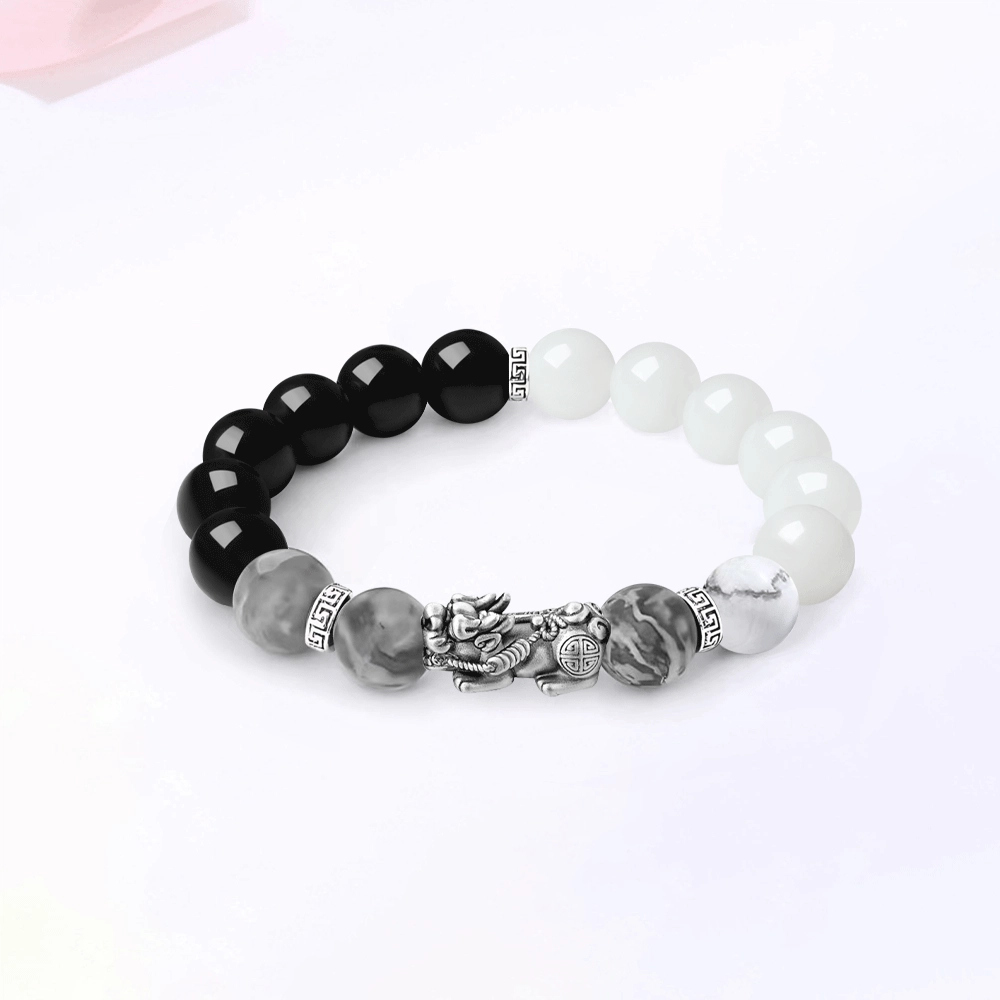 【S999银|甄选高品质】 金师傅 招财纳福系列 貔貅平安扣财运亨通 时来运转吞金兽新中式国潮气质简约#好运 白玉菩提 项链 男女同款情侣款