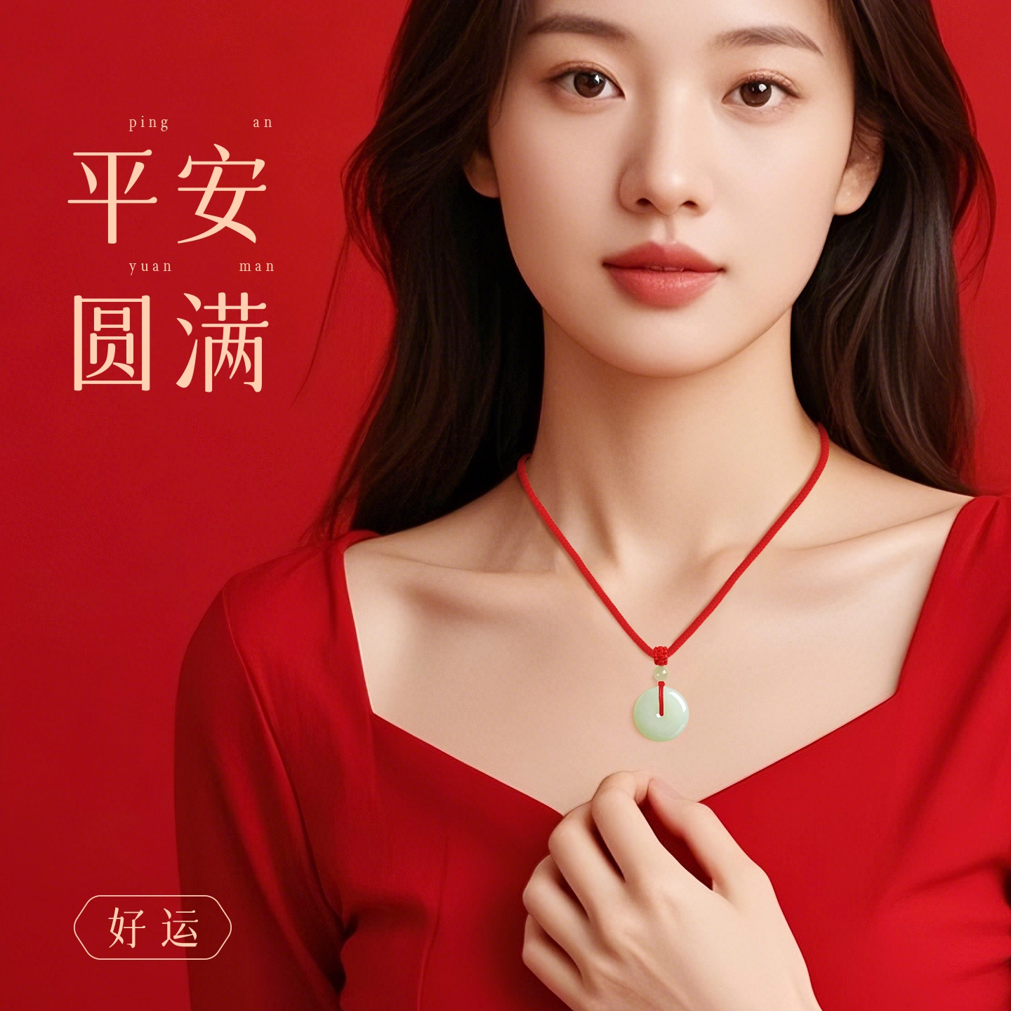 倾爱 挂绳手工编织绳子红黑挂件绳 布绳 挂脖手工编织吊坠项链 男女同款情侣款