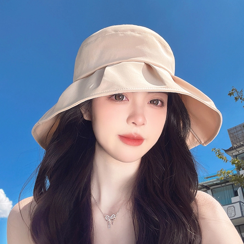 纳兰杜 高级感显脸小拍照穿搭可折叠 涤纶 防晒帽 女款 米色/卡其色/黑色/粉色